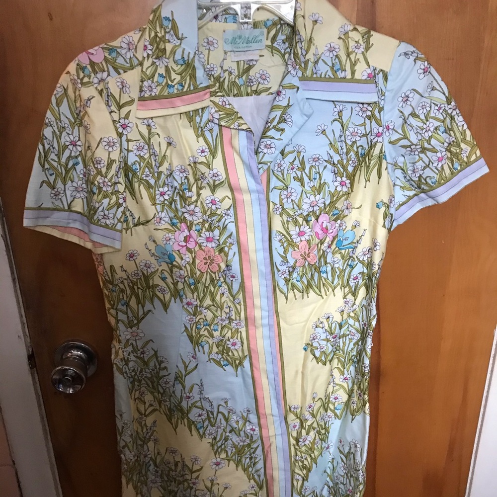 True vintage pastel floral 60’s mod dress